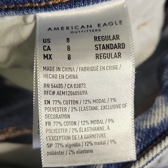 American Eagle Outfitters Slight Distressed Mom Jean Womens 8 - Picture 8 of 11